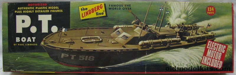 Lindberg 1/60 Motorized P.T. Boat (PT Boat) by Paul Lindberg, 701M-249 plastic model kit